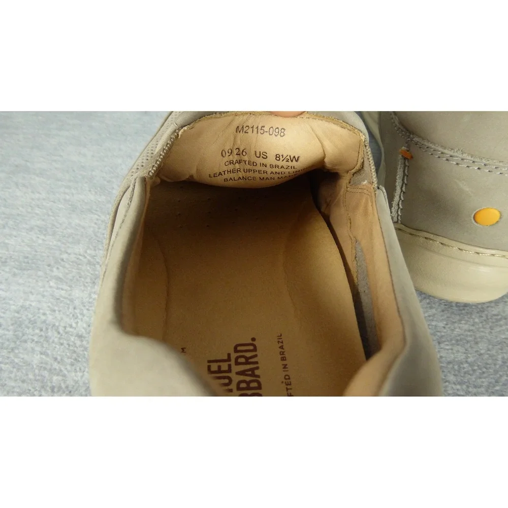 Samuel Hubbard Olema Slip-On Loafers Mens 8.5 W Gray Mushroom Nubuck Leather